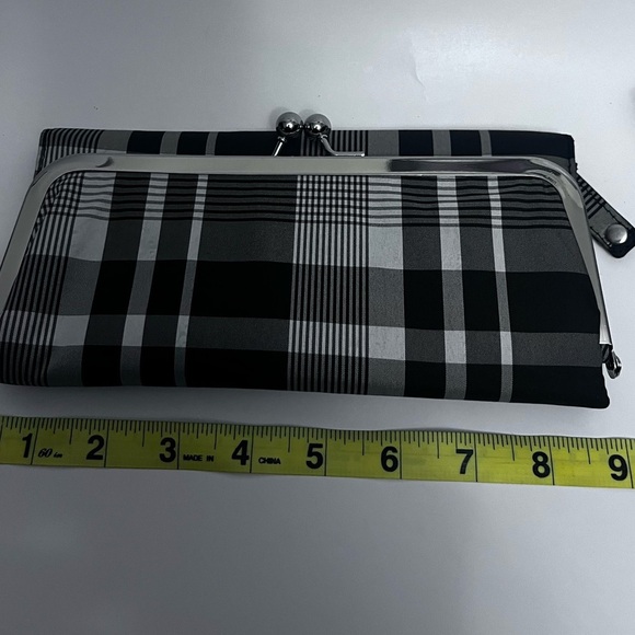 ROWALLAN WALLET WOMENS PLAID BLACK/GRAY - Picture 7 of 8